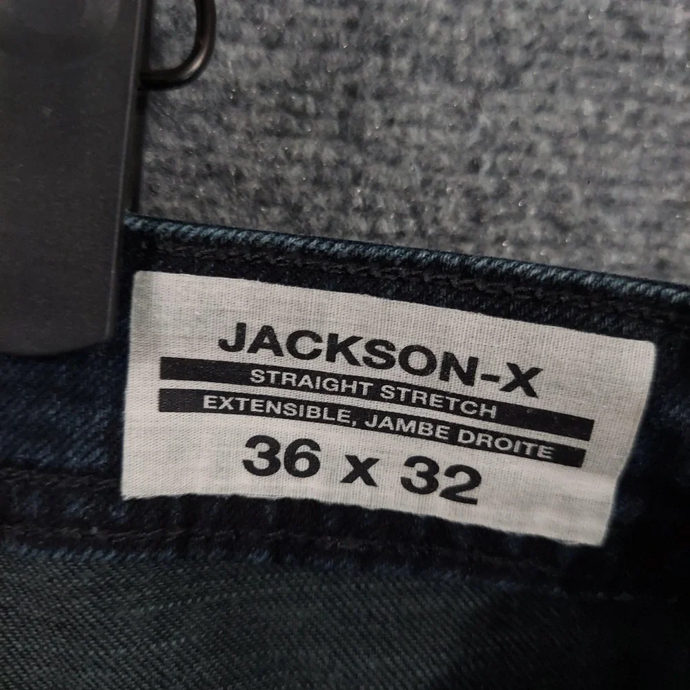 Buffalo David Bitton Jackson-X Jeans Mens Fits 36x31 Blue Dark Straight Denim